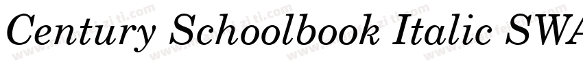 Century Schoolbook Italic SWA字体转换